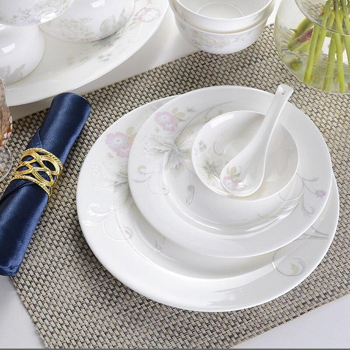 Elegant 56-Piece Premium Porcelain Dinnerware Set