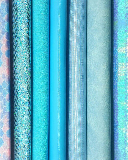 Glistening Ocean Blue Glitter Fabric: Unleash Your Creative Glamour