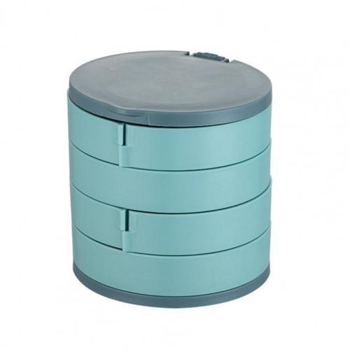 Stylish Eco-Friendly Rotating Jewelry Organizer with Integrated Mirror