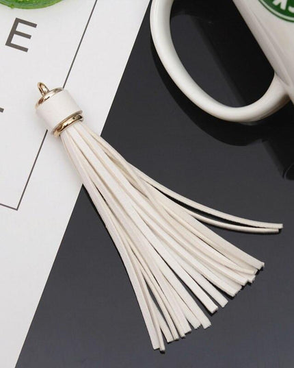 Vibrant 5-Piece Faux Leather Tassel Fringe Set for Creative Jewelry and Craft Projects