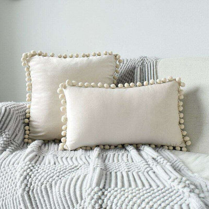 Luxurious Velvet Pillowcases with Whimsical Pom Pom Details - Ultimate Comfort and Charm