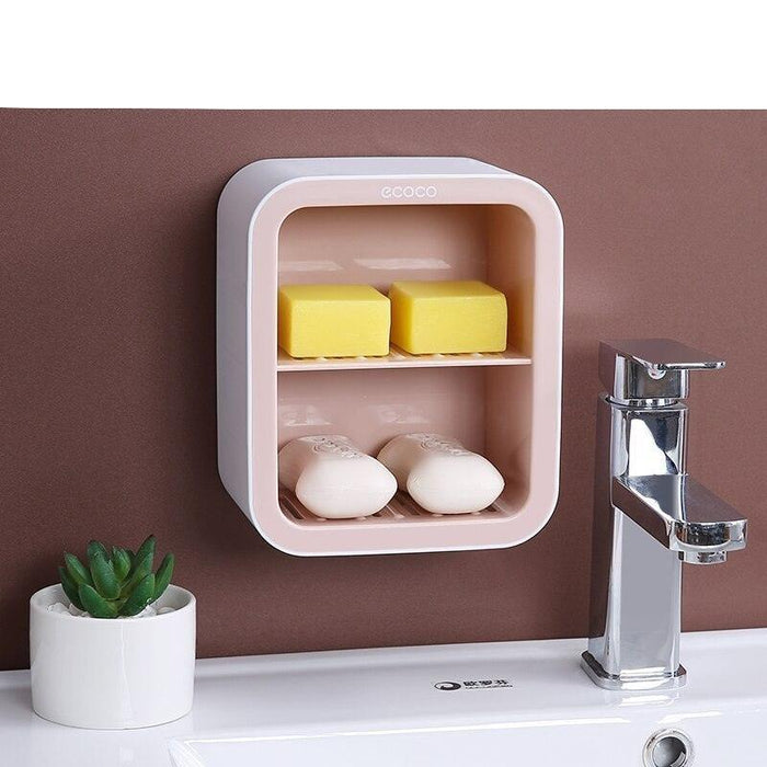 Elegant Botanical Wall-Mounted Soap Organizer for Stylish Bathroom Storage