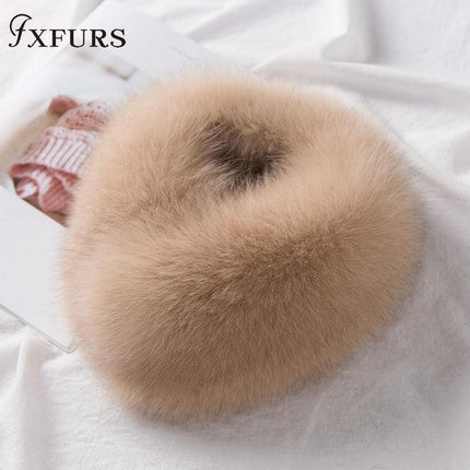 Luxurious Faux Fox Fur Collar Scarf with Magnetic Closure - Stylish Winter Accessory for Women