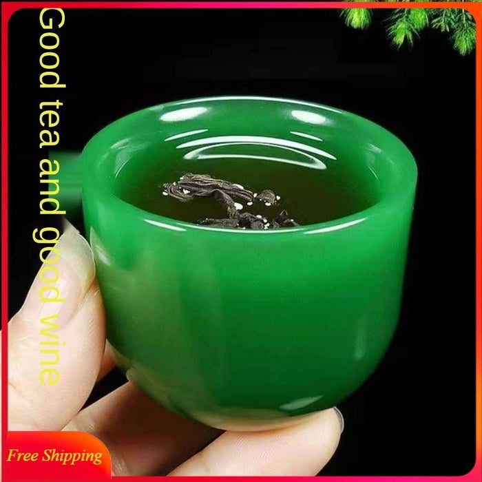 Elevate Your Tea Time Experience with the Elegant Jade Tea Cup Kung Fu Tea Set