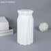 Nordic Inspired White and Pink Plastic Vase Duo - Chic Home Decor Accent