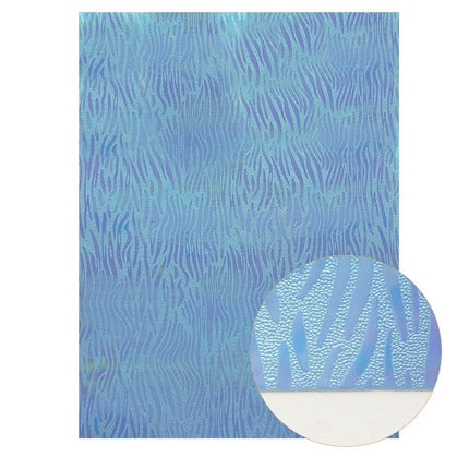 Iridescent Blue Snake Glitter Fabric for Creative Crafting