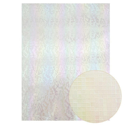 Glistening White Chunky Glitter Fabric Sheets for Stunning DIY Masterpieces