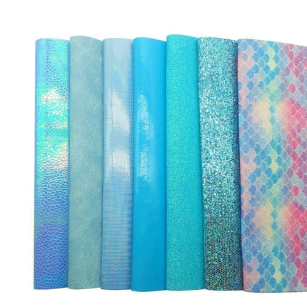 Glistening Ocean Blue Glitter Fabric: Unleash Your Creative Glamour