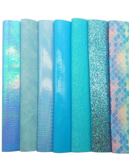 Glistening Ocean Blue Glitter Fabric: Unleash Your Creative Glamour