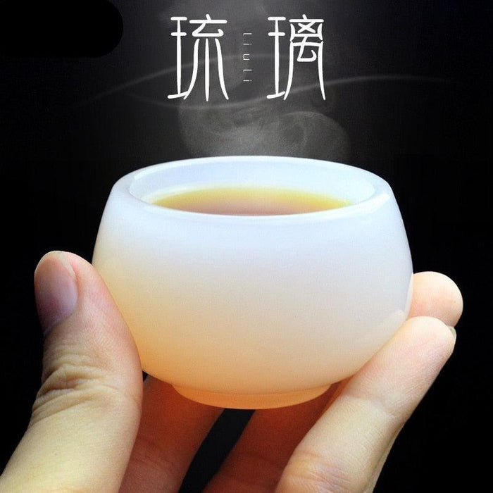 Elegant Custom Jade Porcelain Tea Cup - Handcrafted Luxury
