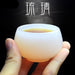 Luxurious Handcrafted Jade Porcelain Tea Cup - Personalized Elegance