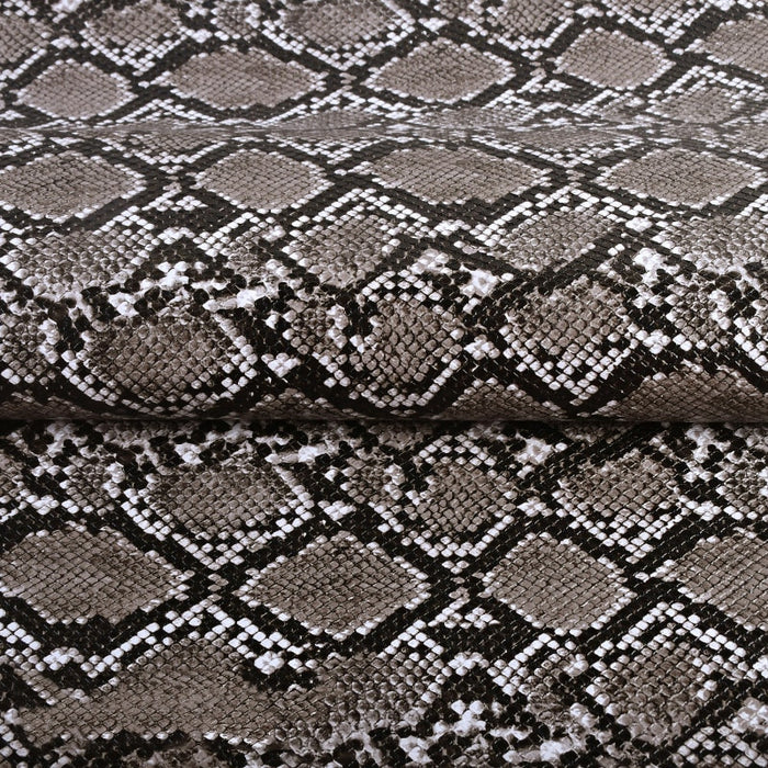 Luxurious Snake Print PU Leather for Artisanal Handcrafted Bags - 25x34cm
