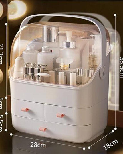 Elegant Makeup and Jewelry Storage Solution with Spacious Organization Compartments