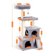 Deluxe Feline Retreat: Multi-Level Cat Tower with Plush Beds and Durable Scratching Posts