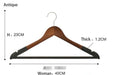 Luxury Lotus Wood Clothes Hangers Set with Velvet Flocking - Set of 5 or 10