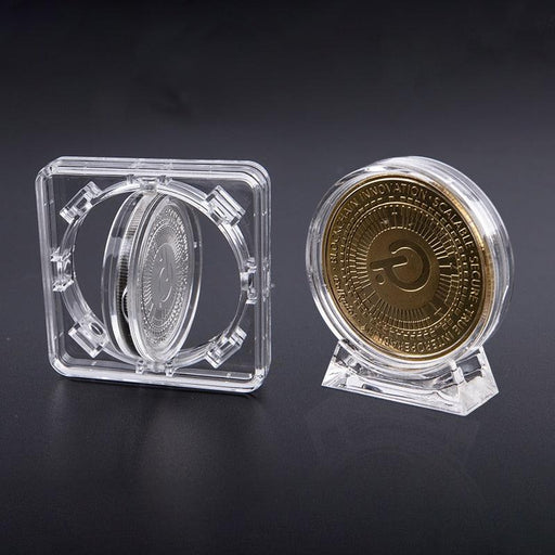 Coin Enthusiast's Premium Acrylic Display Case for 4cm Commemorative Medals - Ultimate Protection and Showcase