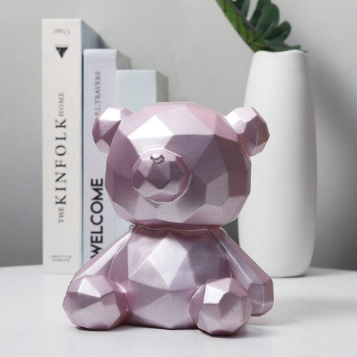 Whimsical Bear Piggy Bank: Vibrant Vinyl Money Saver