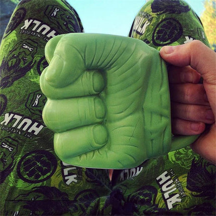 Hulk Smash! 3D Green Fist Anime Mug - Unique Ceramic Hot Drink Cup