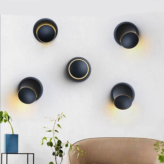 Rotatable 360° Wall Lamp Nordic LED Bedroom Bedside Wall Lights New Round Living Room Aisle Indoor Sconces Lamps Home Decor бра-0-Très Elite-white 5W-Warm White (2700-3500K)-Très Elite