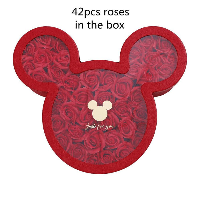 Everlasting Rose Soap Flower Heart Box