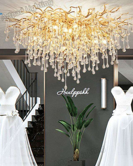 Elegant Customizable Crystal Ceiling Fixtures: Nordic Style with Versatile Adjustments