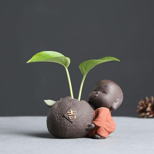 Ceramic Tea Pet Ornaments Small Buddha Statue - Très Elite