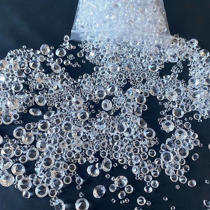 Rose Gold Diamond Confetti Scatter Set - Elegant Wedding Decoration Kit