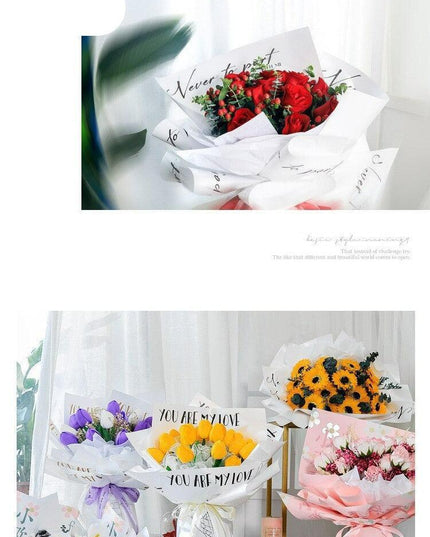 Elegant Waterproof Floral Wrap for Bouquets - Premium Gift Packaging (20 Sheets)