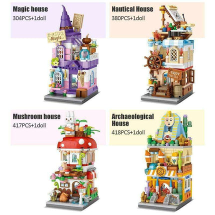 Friends Cityscape Imagination Builder: Eco-Friendly Miniature House Brick Set for Kids