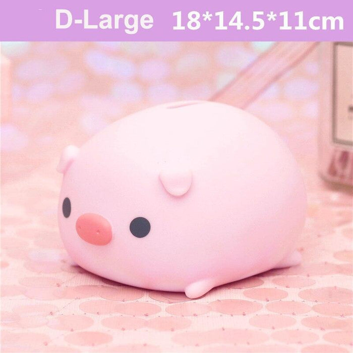 Cute Cartoon Piggy Bank - Squeaky Money Coin Box