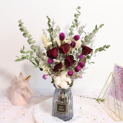 Dried Floral Elegance: Nature's Charm Arrangement Set for Home Decor and Photography