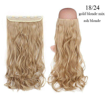 LuxeLocks 24" Curly Vibrant Synthetic Hair Extension - Effortless Glamour and Versatile Styling