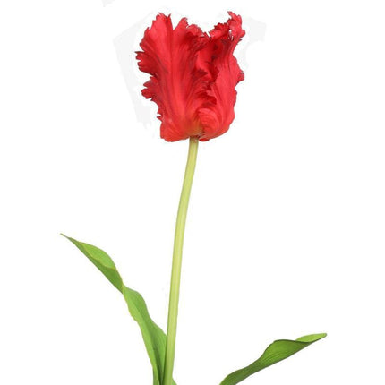 Luxurious Parrot Tulip Silk Flowers - Exquisite Artificial Blooms for Special Occasions