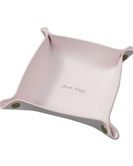Chic PU Leather Desktop Storage Tray for Stylish Home Organization