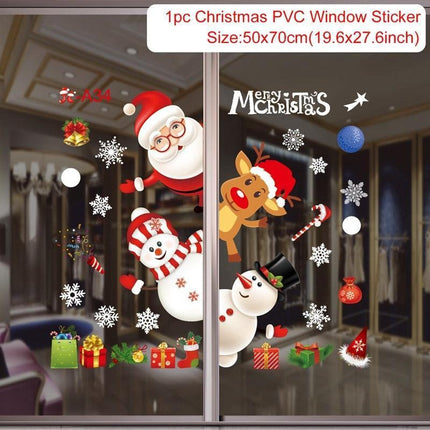 Festive Holiday Celebration Sticker Set: Christmas & New Year Wall and Window Decor
