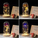 Enchanting Rose Glass Dome with Magical LED Lighting for Timeless Elegance