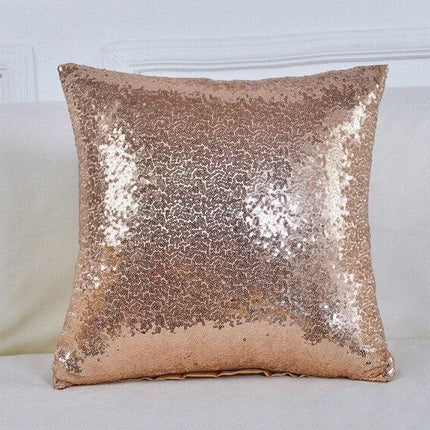 Sparkling Yellow Sequin Cushion Cover