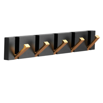 Modern Black Gold Compact Folding Towel Rack
