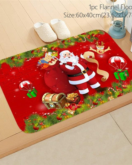 Cheerful Holiday Entrance Mat for a Joyful Welcome