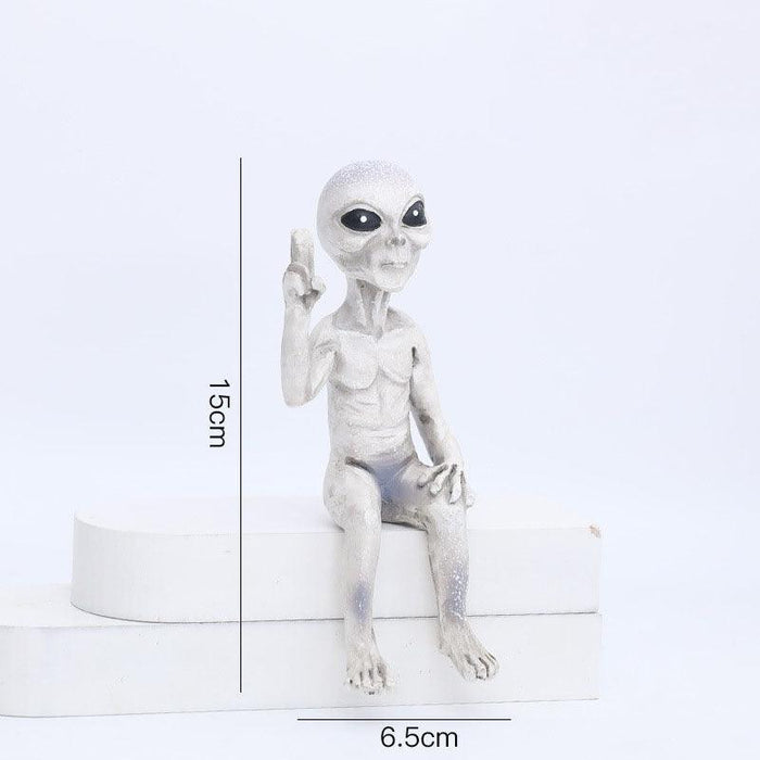 Extraterrestrial Joy: Whimsical Alien Figurine Garden Set