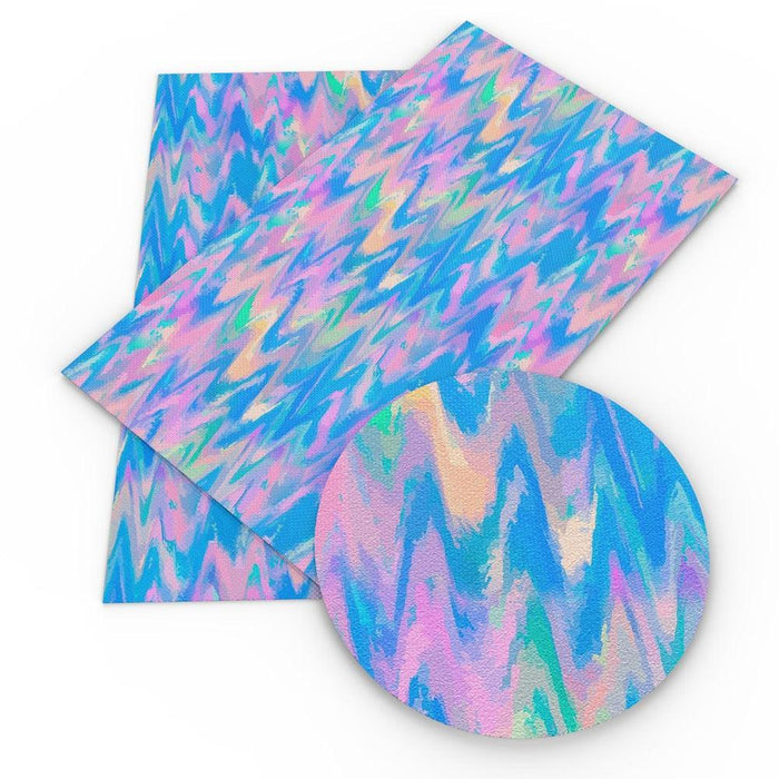 Vibrant Floral and Rainbow Synthetic Leather Crafting Set: Unlock Your Creativity