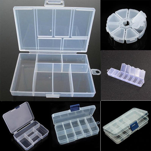 Customizable Plastic Jewelry and Craft Organizer with Adjustable Sections