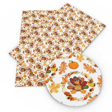 Fall-Inspired Premium Vegan Leather - Versatile DIY Crafting Material for Creative Projects