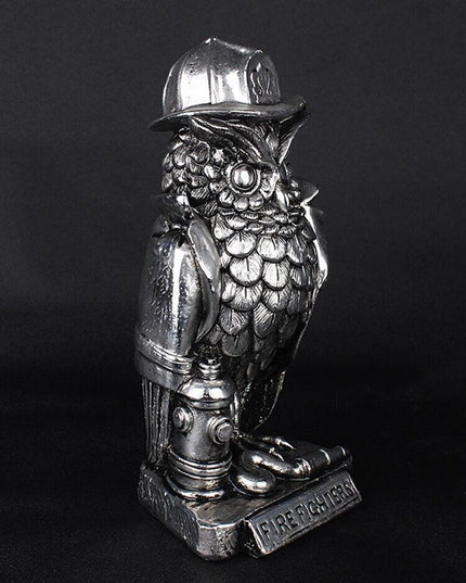 Elegant Electroplated Owl Figurine for Stylish Home Accents