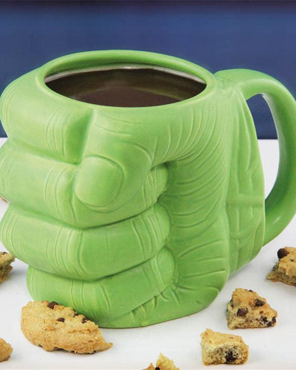 Hulk Smash! 3D Green Fist Anime Mug - Unique Ceramic Hot Drink Cup