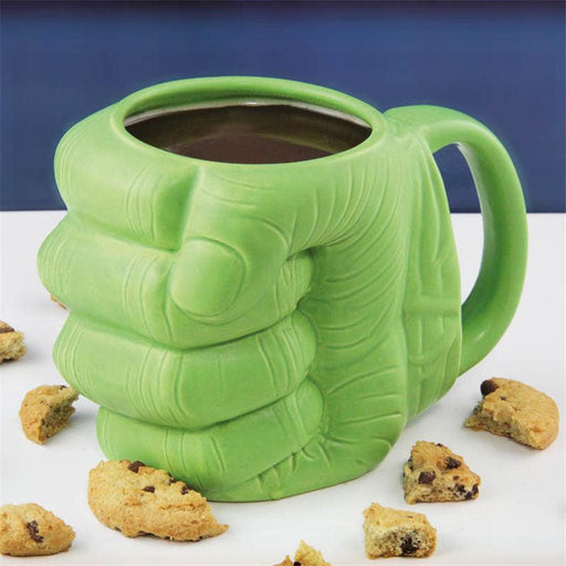 Hulk Fist Ceramic Mug with 3D Design - Ideal Drinkware for Anime Enthusiasts - Great for Hot Beverages