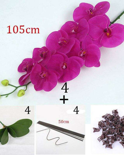 Luxurious Large Faux Orchid Display - Premium Home Décor Elegance