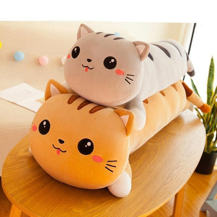Adorable Cartoon Cat Plush Body Pillow Range - Multiple Sizes for Cozy Comfort