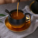 Luxurious Elegance: Black and Gold Marble Coffee Mug Set