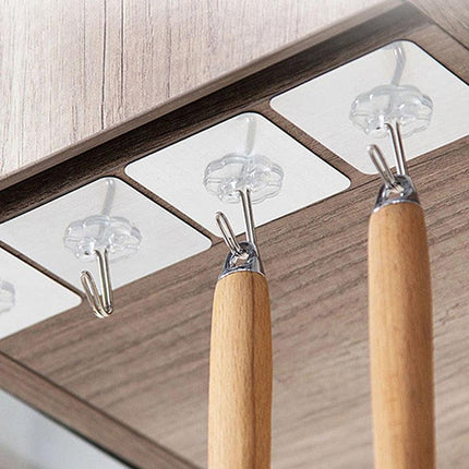 Heavy-Duty Clear Adhesive Hook Set - The Ultimate Home Organization Solution